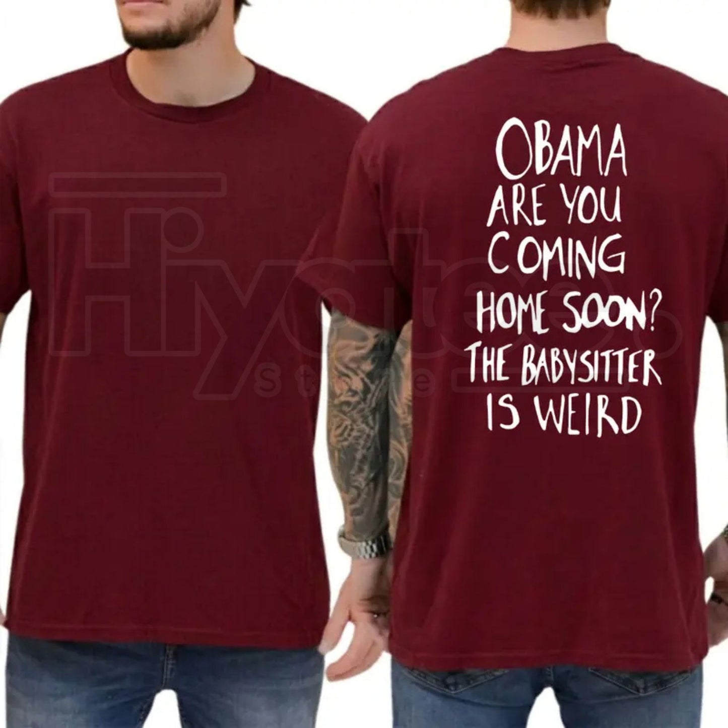 Obama Are You Coming Home Soon The Babysitter Is Weird T-Shirt – Funny Political Meme Tee