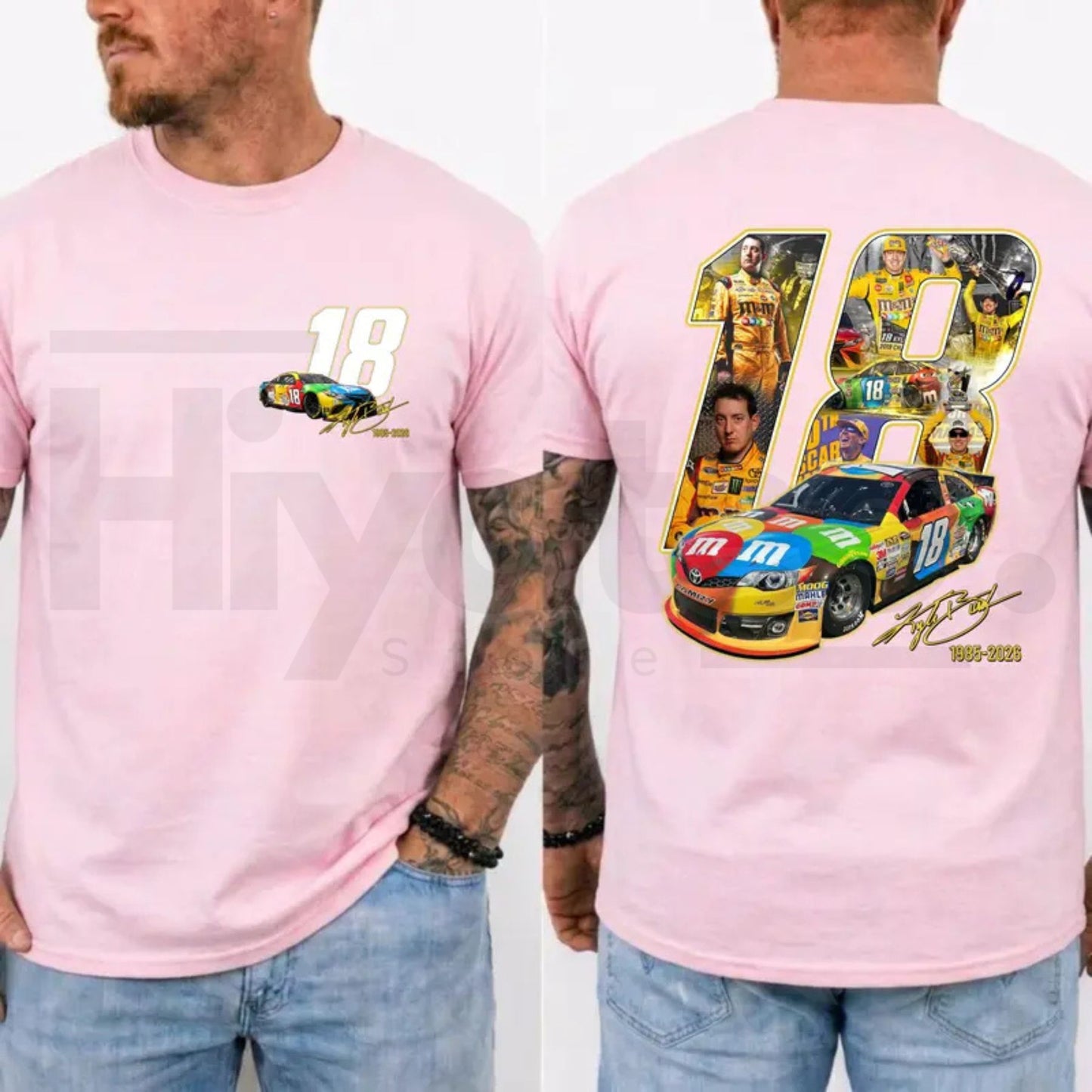 Kyle Busch 18 Tribute T-Shirt – Rowdy NASCAR Racing Legend Graphic Tee