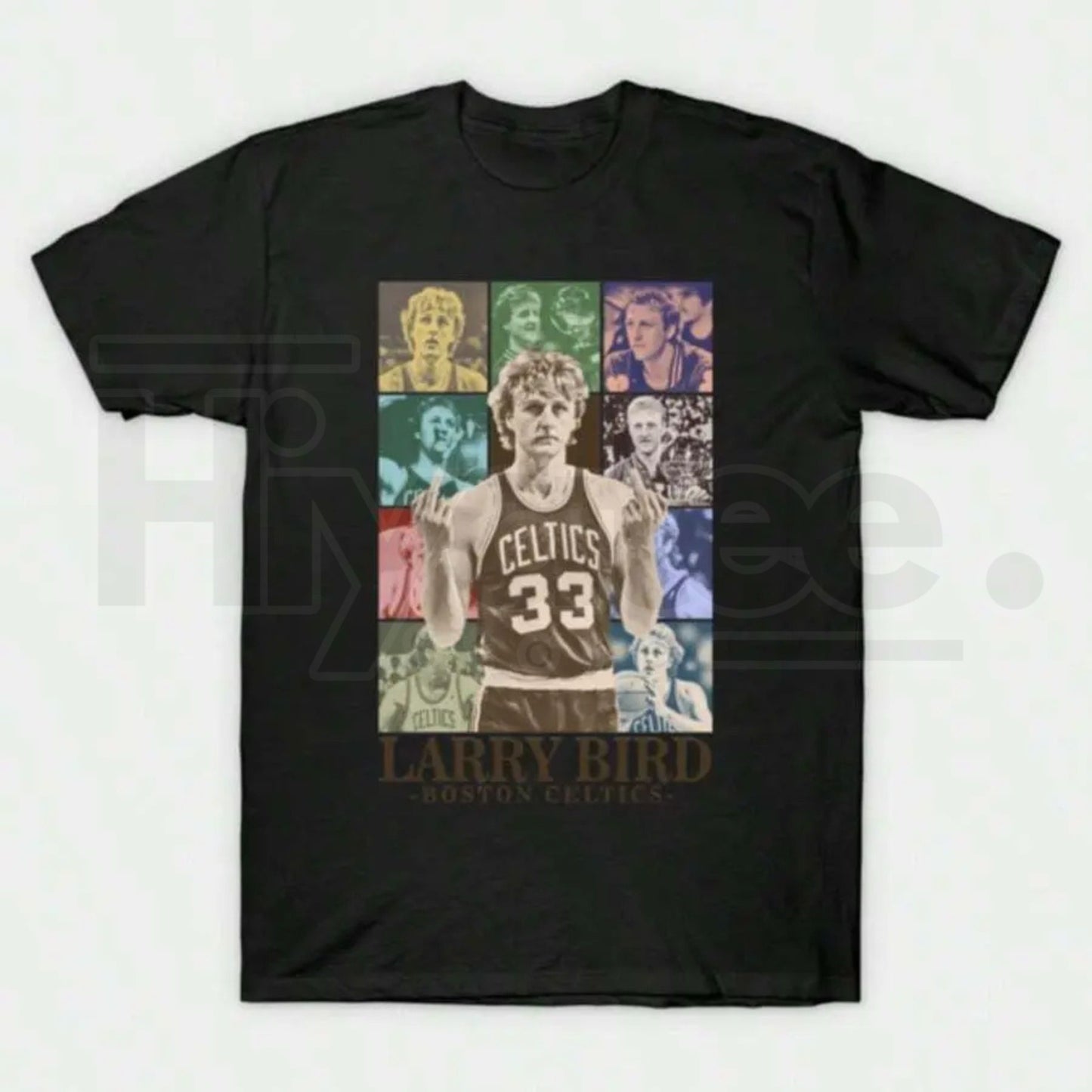 "Larry Legend" Retro 90s – Larry Bird Black Vintage Graphic Top