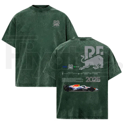 Vintage Open Wheel Racing Graphic T-Shirt – Retro Motorsport Washed Oversized Tee