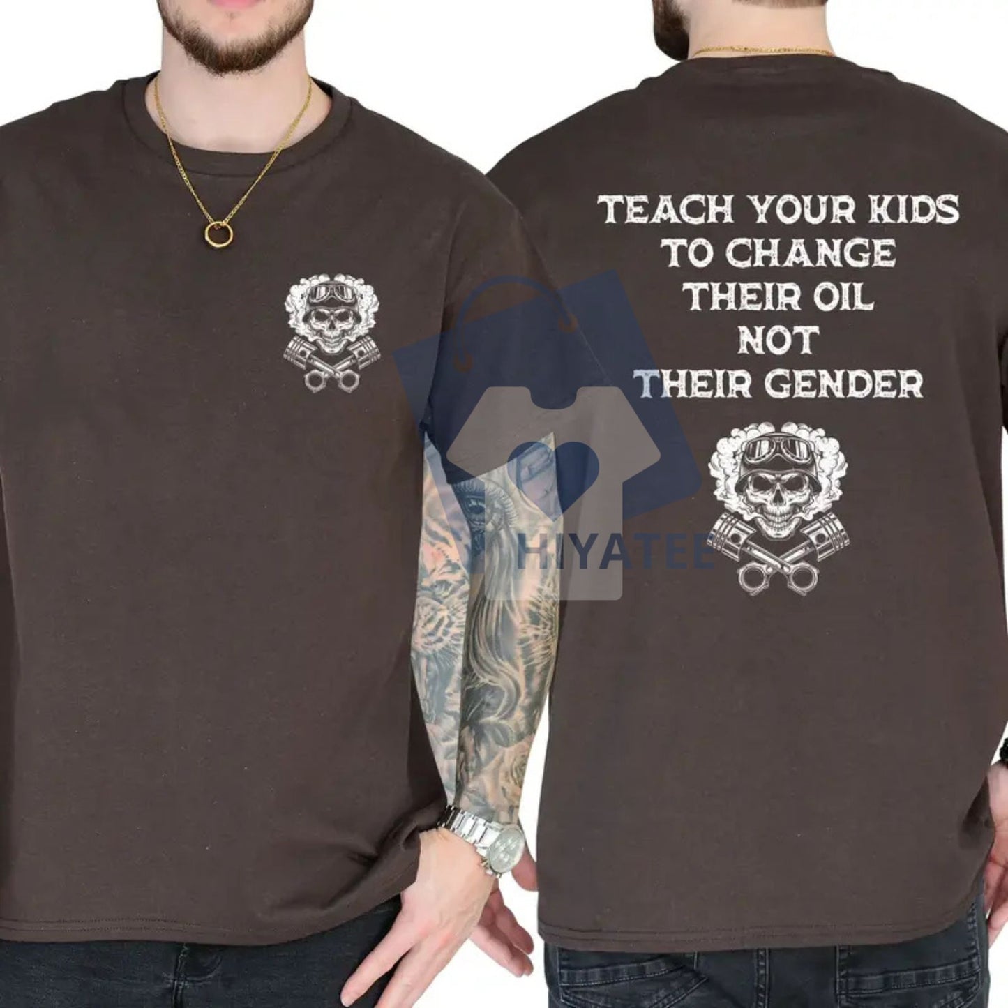 Teach Your Kids To Change Their Oil Not Their Gender Shirt – Bold Statement Graphic Tee, Casual Cotton T-Shirt for Men & Women