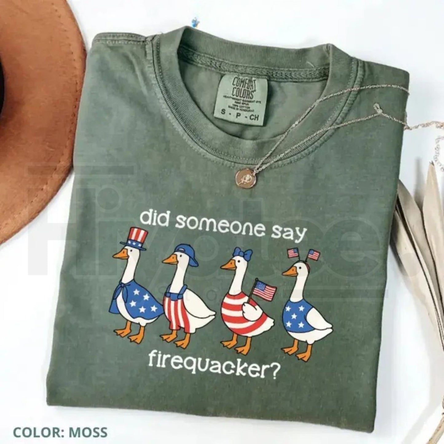 Comfort Colors Firequacker Goose Shirt – Funny 4th of July Tee, Patriotic American Flag Shirt, Premium Cotton Merch by Printfamily