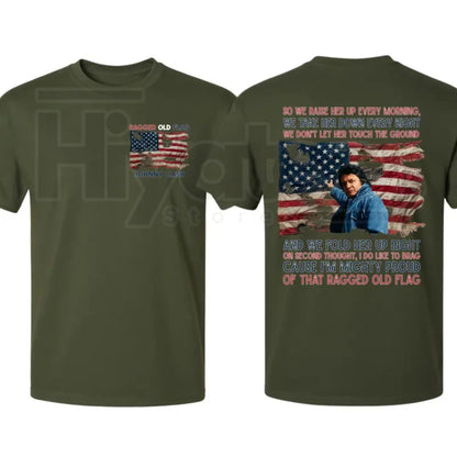 "Ragged Old Flag" – Johnny Cash Legend of Country Music Patriotic Top