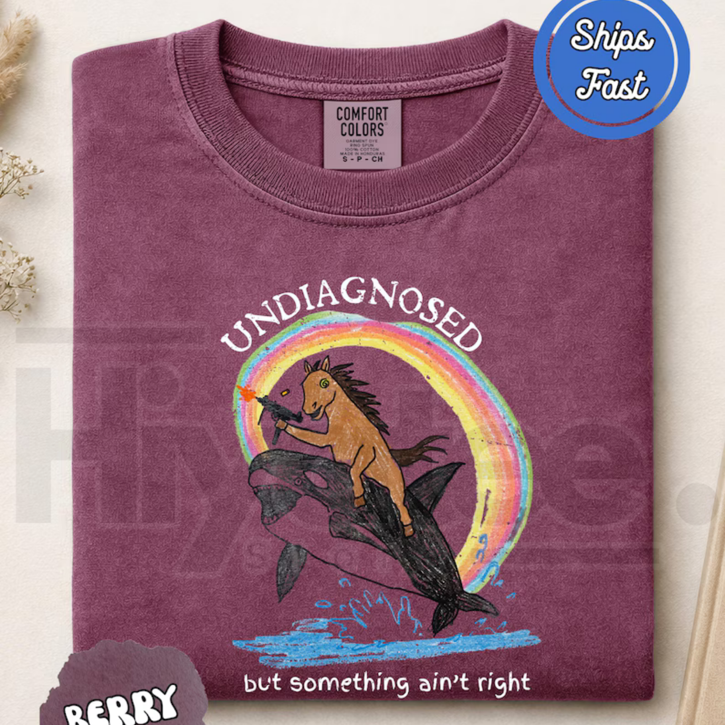 Comfort Colors Sarcastic Undiagnosed Something Ain't Right T-Shirt