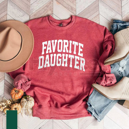 Favorite Daughter Sweatshirt: Awesome Daughter Vintage Crewneck - Funny Gift for Her