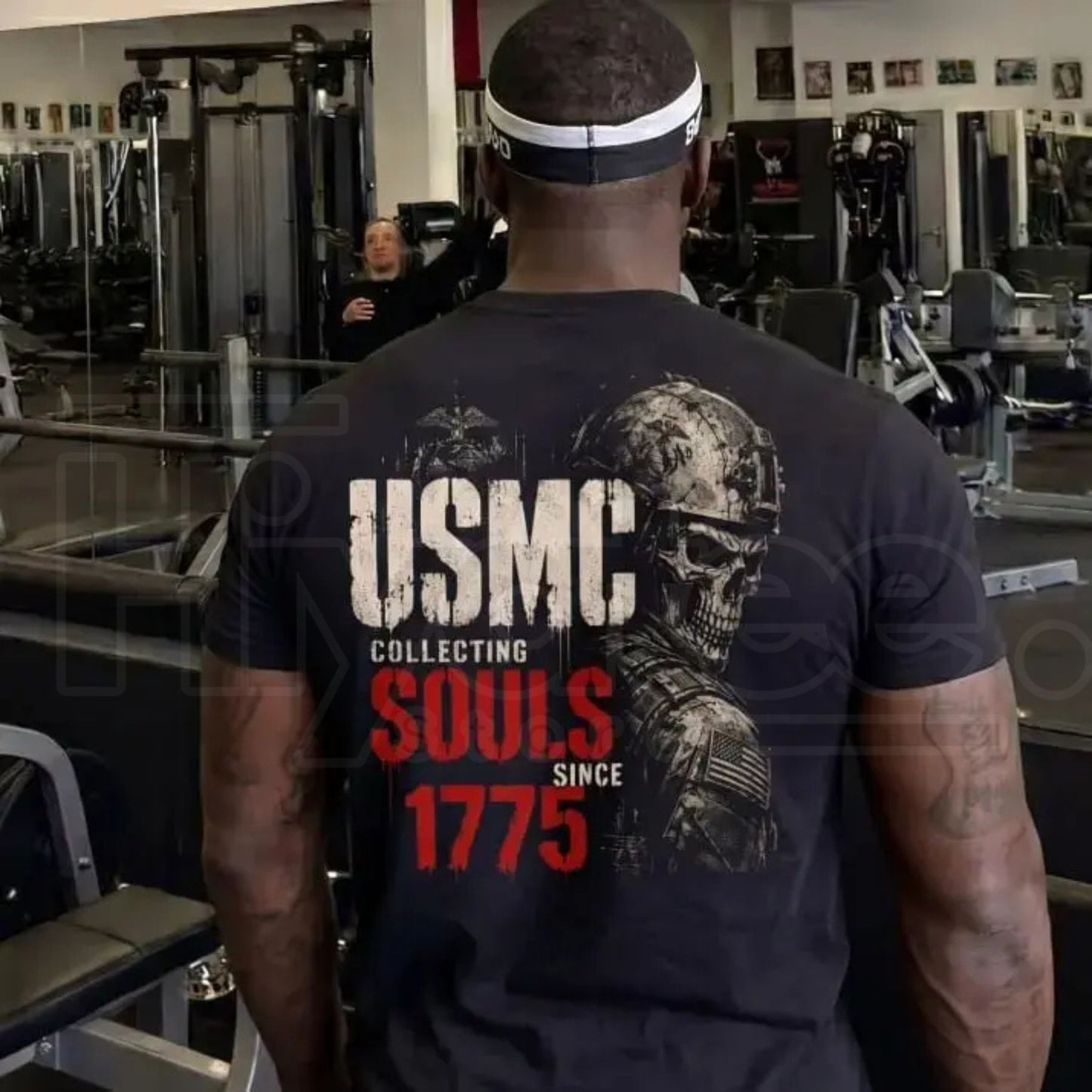 Women's USMC 1775 Skull Print T-Shirt – Vintage Marine Corps Graphic Tee