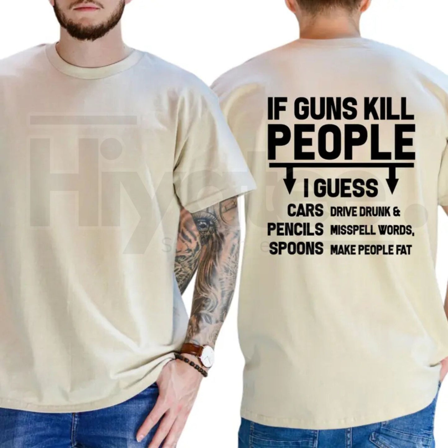 If Guns K People Sarcastic T-Shirt – Funny Conservative Republican Trump Supporters Tee