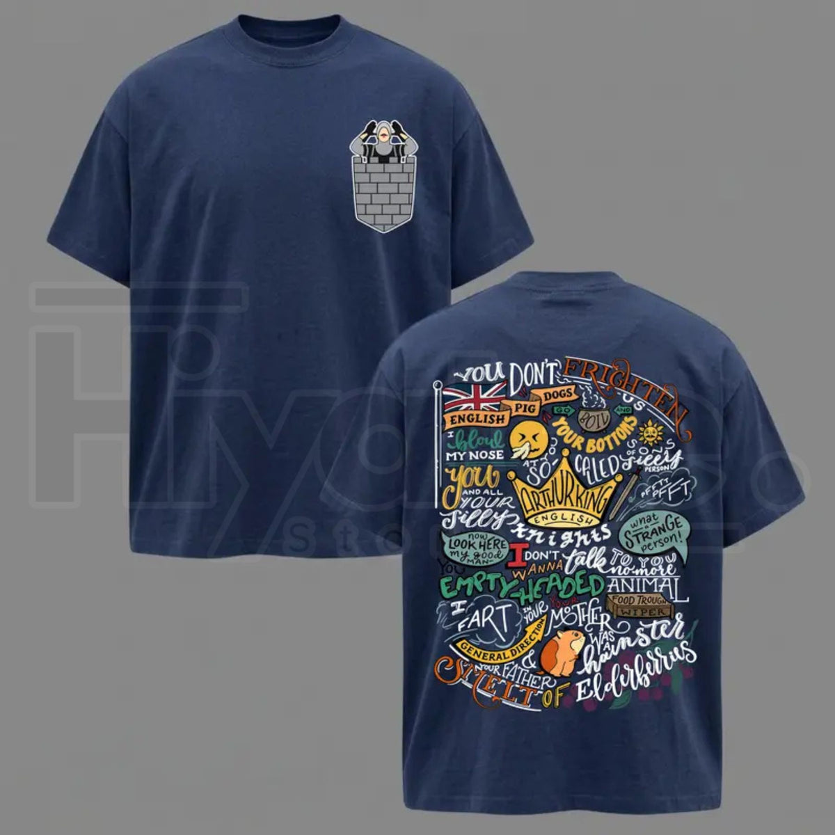 Monty Python French Castle T-Shirt – Double-Sided Movie Quote Graphic Tee