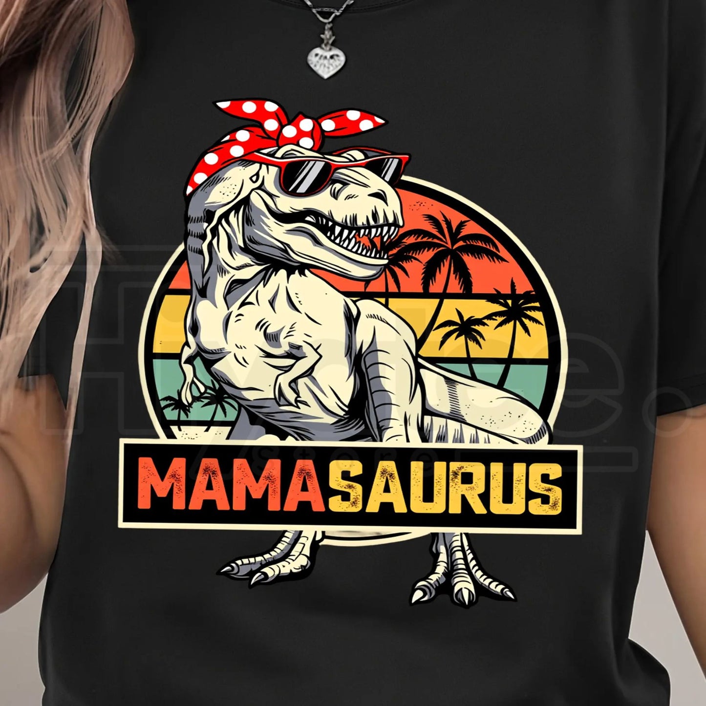 "MAMA Print" – Fashion Round Neck Spring Holiday Graphic Top