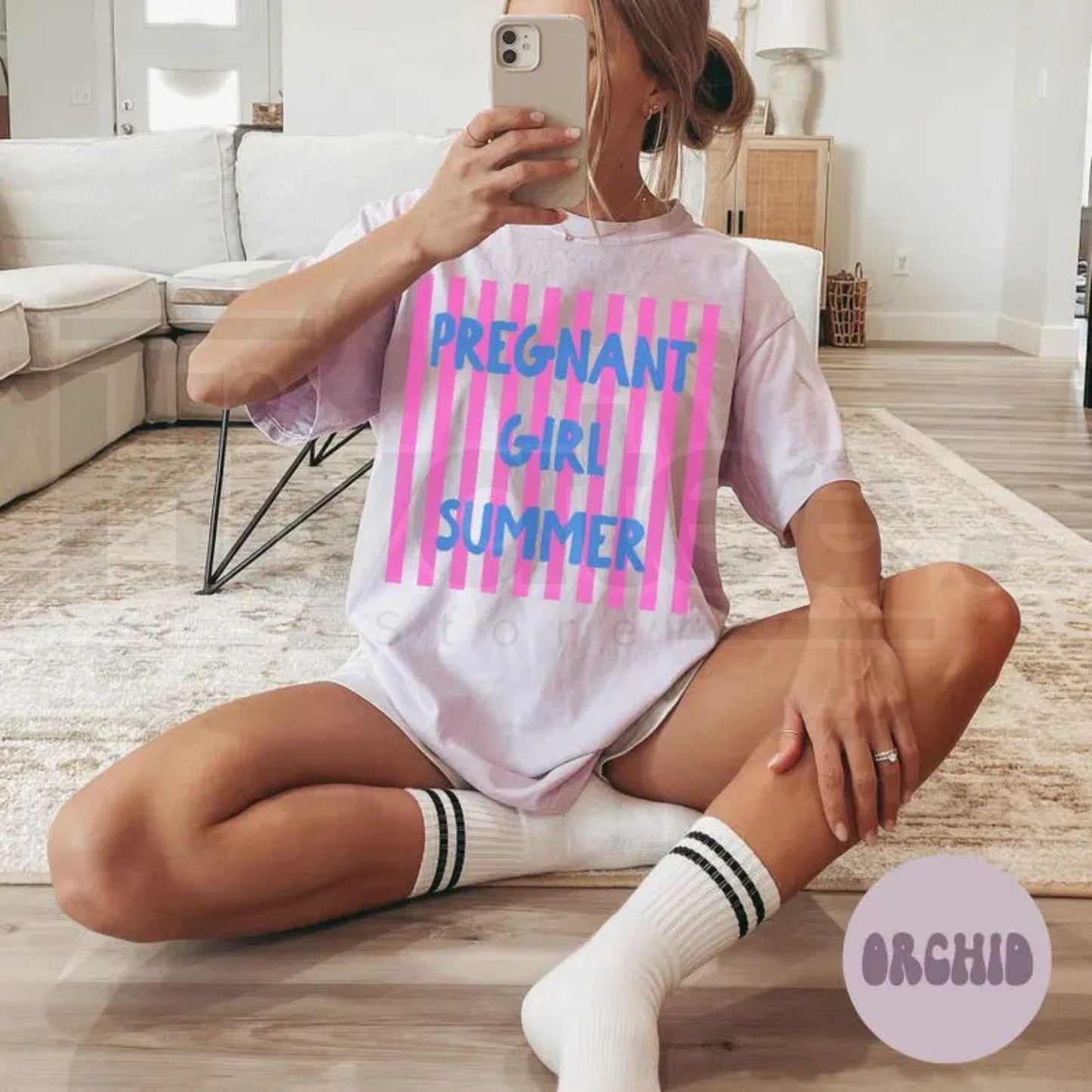 Comfort Colors® Summer Pregnancy Announcement T-Shirt – First Baby Reveal Tee & Mother’s Day Gift