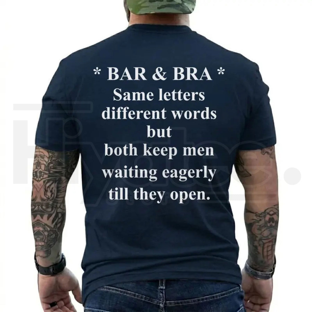 Bar & Bra Same Letters Funny Men’s T-Shirt – Graphic Joke Tee