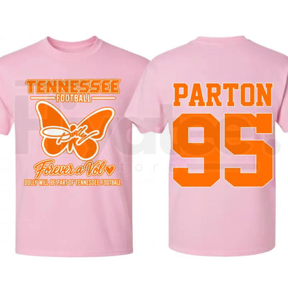 Dolly Parton Tennessee 95 T-Shirt – Country Music Football Orange & White Graphic Tee