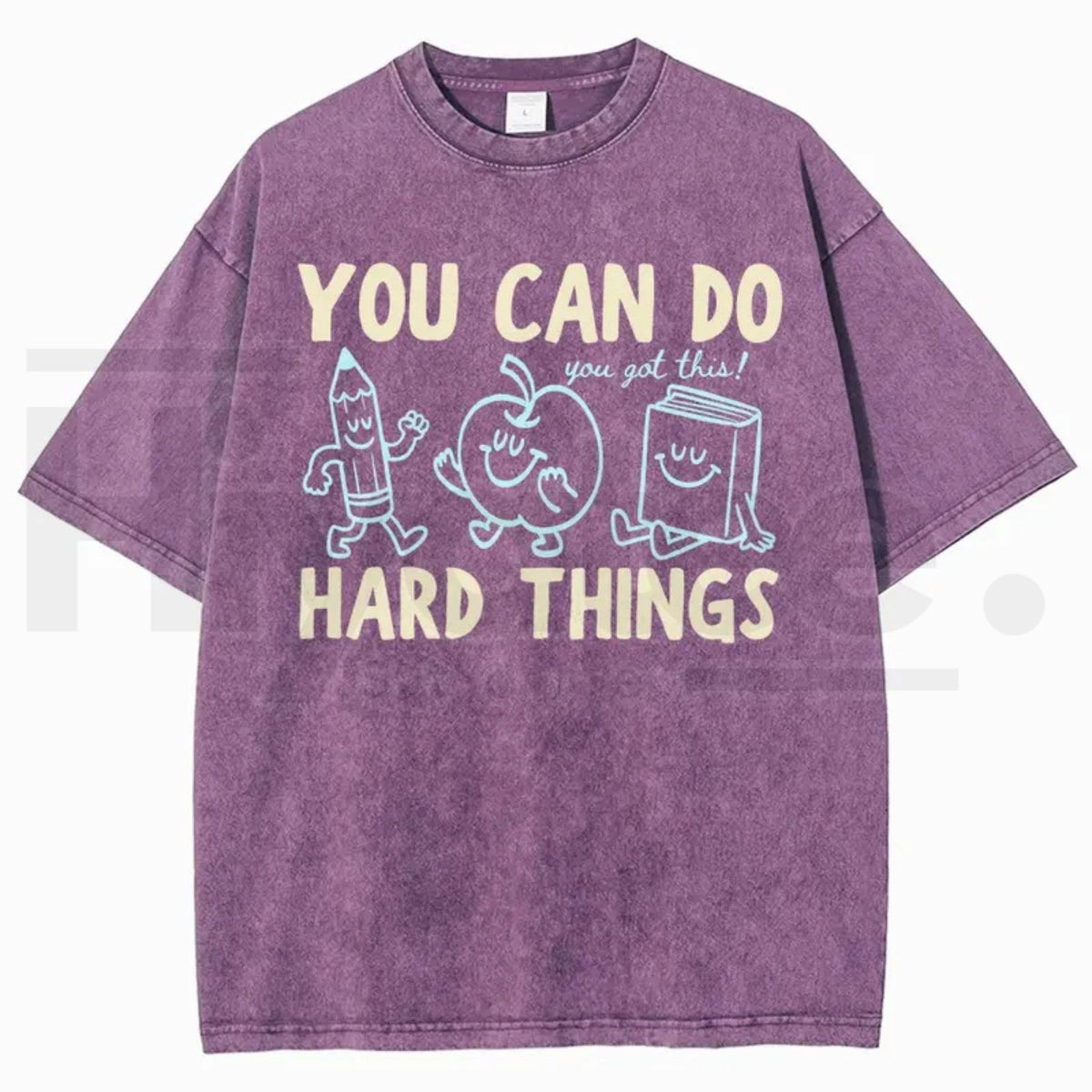 'You Can Do Hard Things' Cute Retro Doodles Motivational Teacher Tee – Uplifting Back To School Cotton Shirt