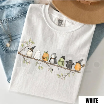 Comfort Colors Halloween Birds on a Branch Spooky Tee