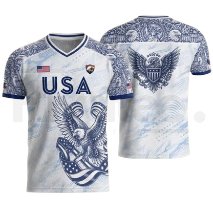 2026 USA Soccer Jersey – Patriotic V-Neck Performance Shirt for Fans