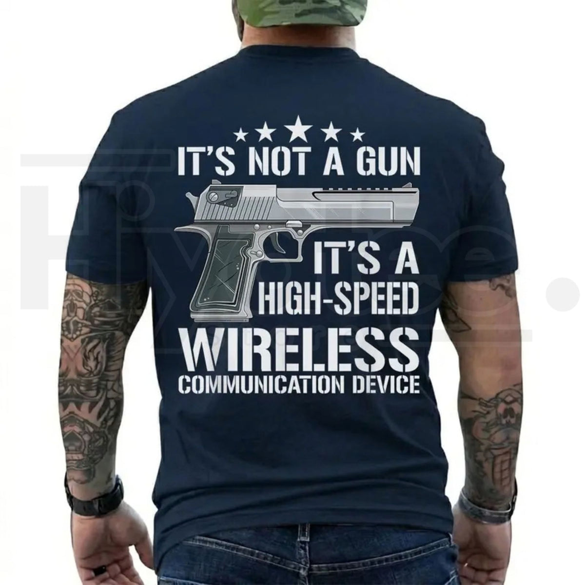 Funny Tactical Graphic T-Shirt – High-Speed Wireless Communication Tee