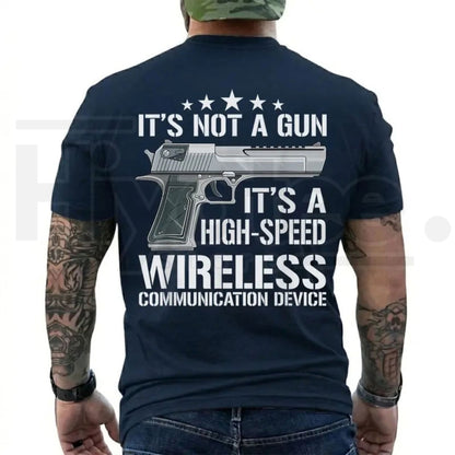 Funny Tactical Graphic T-Shirt – High-Speed Wireless Communication Tee