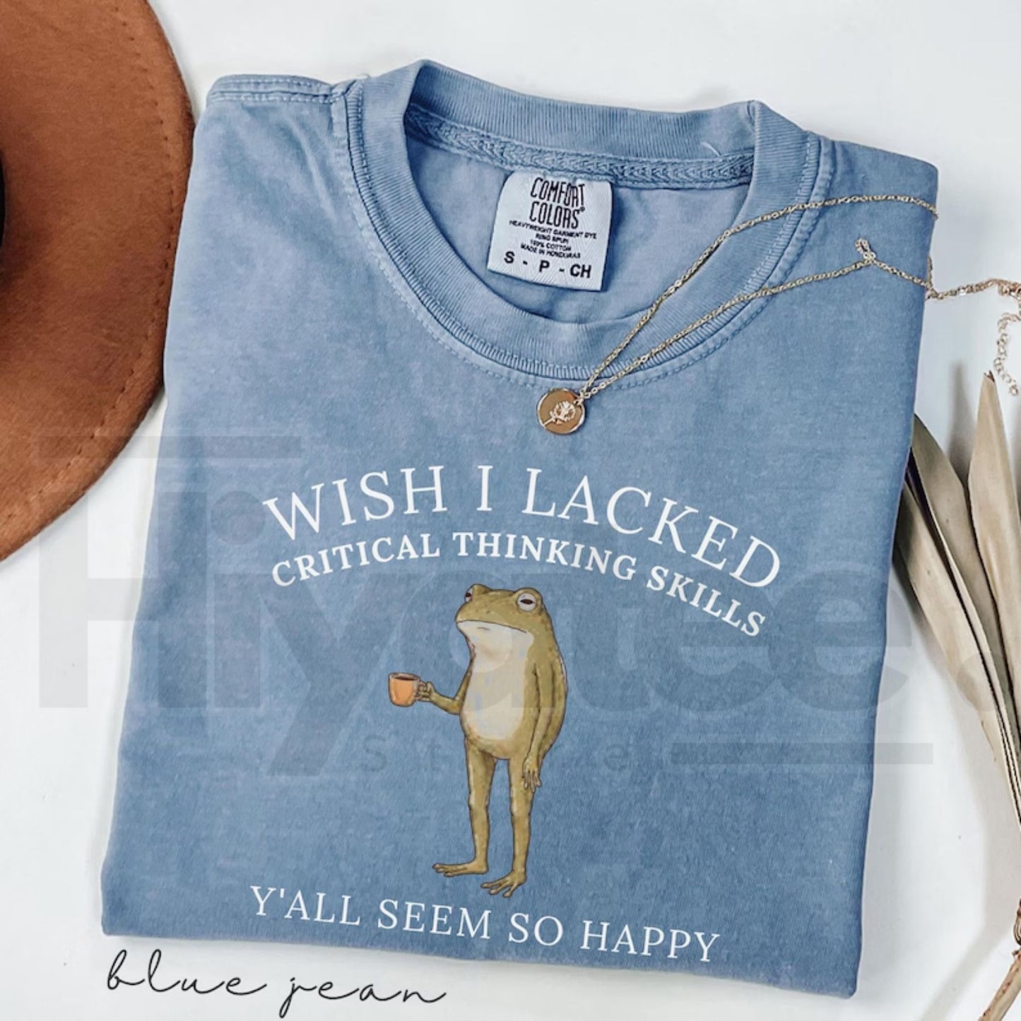 Wish I Lacked Critical Thinking Skills Shirt Funny Frog Meme Sarcastic Tee