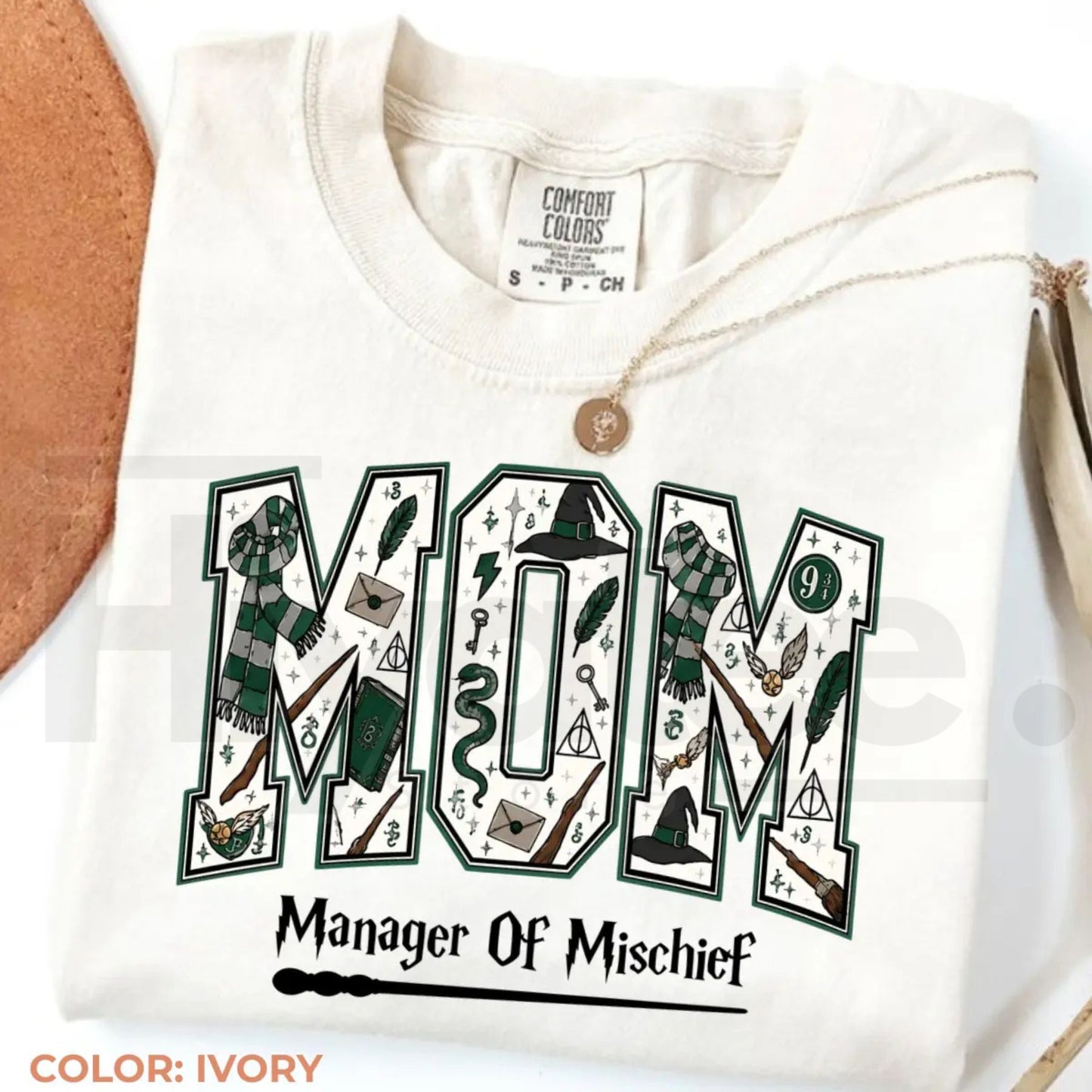 Comfort Colors Mom Manager of Mischief Shirt Magical Wizard Tee