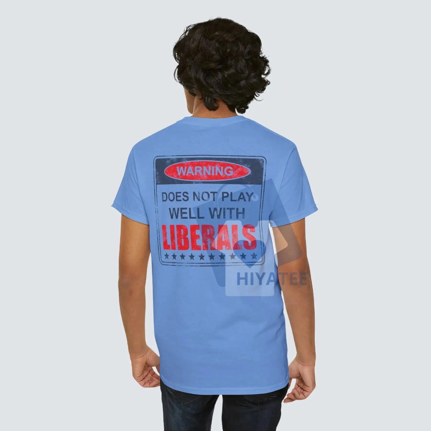 "Warning: Does Not Play Well With Liberals" T-Shirt – Bold Patriotic Tee