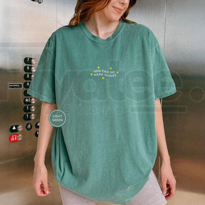 Embroidered Comfort Colors® You Can Do Hard Things T-Shirt