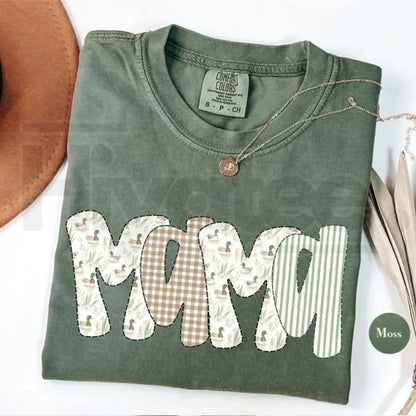 Comfort Colors® Camo Mallard Duck Mama T-Shirt – Duck Hunting Mom Tee, Camouflage Hunting Mama Gift
