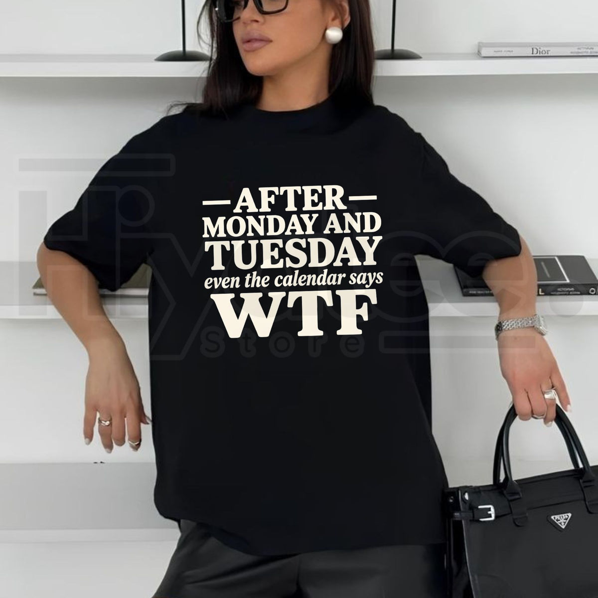 After Monday And Tuesday Even The Calendar Says WTF T-Shirt – Vintage Work Sarcasm Tee