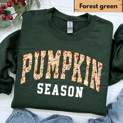 Pumpkin Season Sweatshirt – Cute Autumn Pumpkin Patch Graphic Crewneck