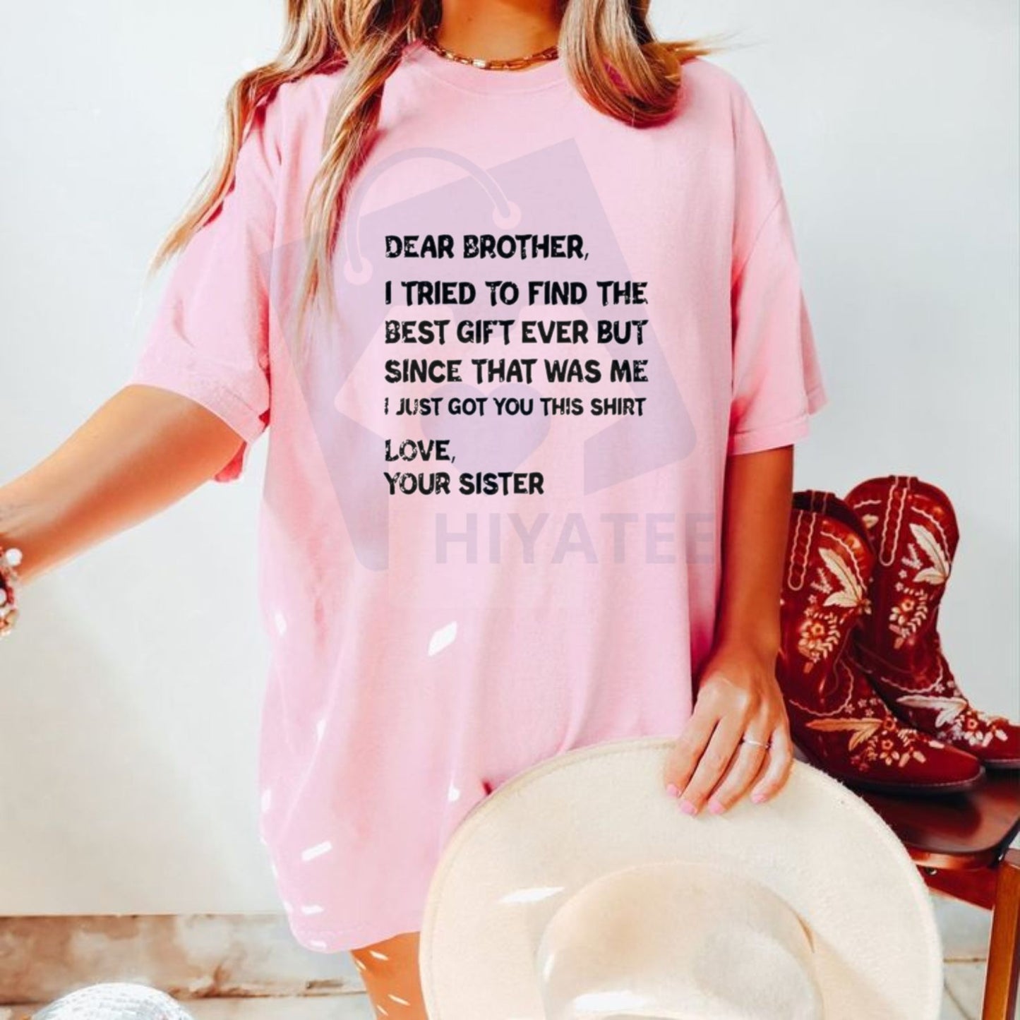 Retro Funny Gift T-Shirt For Brother – Sibling Tee Text Casual Cotton Made In USA