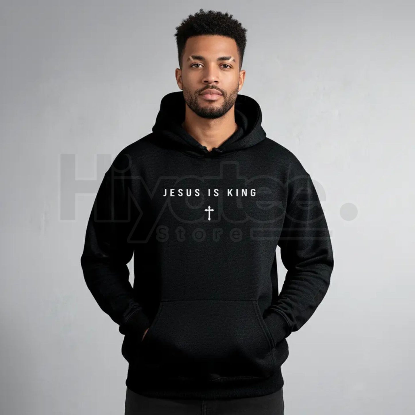 Men's Jesus Is King Cross Graphic Hoodie