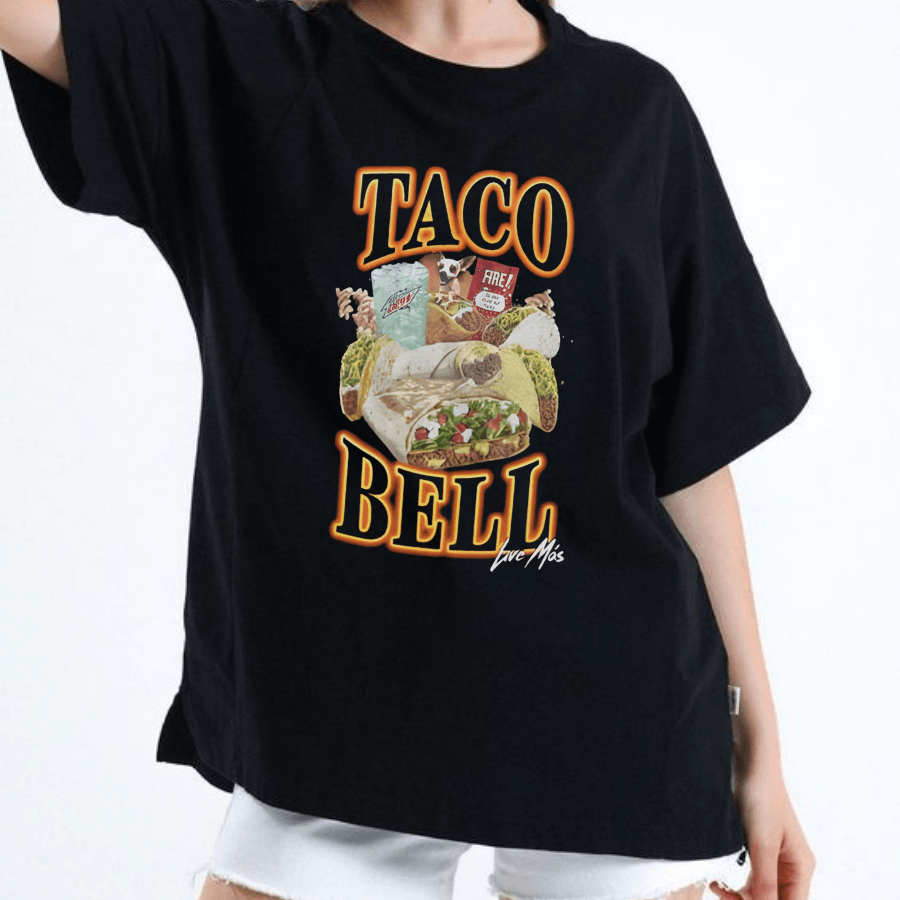 NEW SHIRT Taco Bell 90's Bootleg Tee For Women, man - Hiyatee