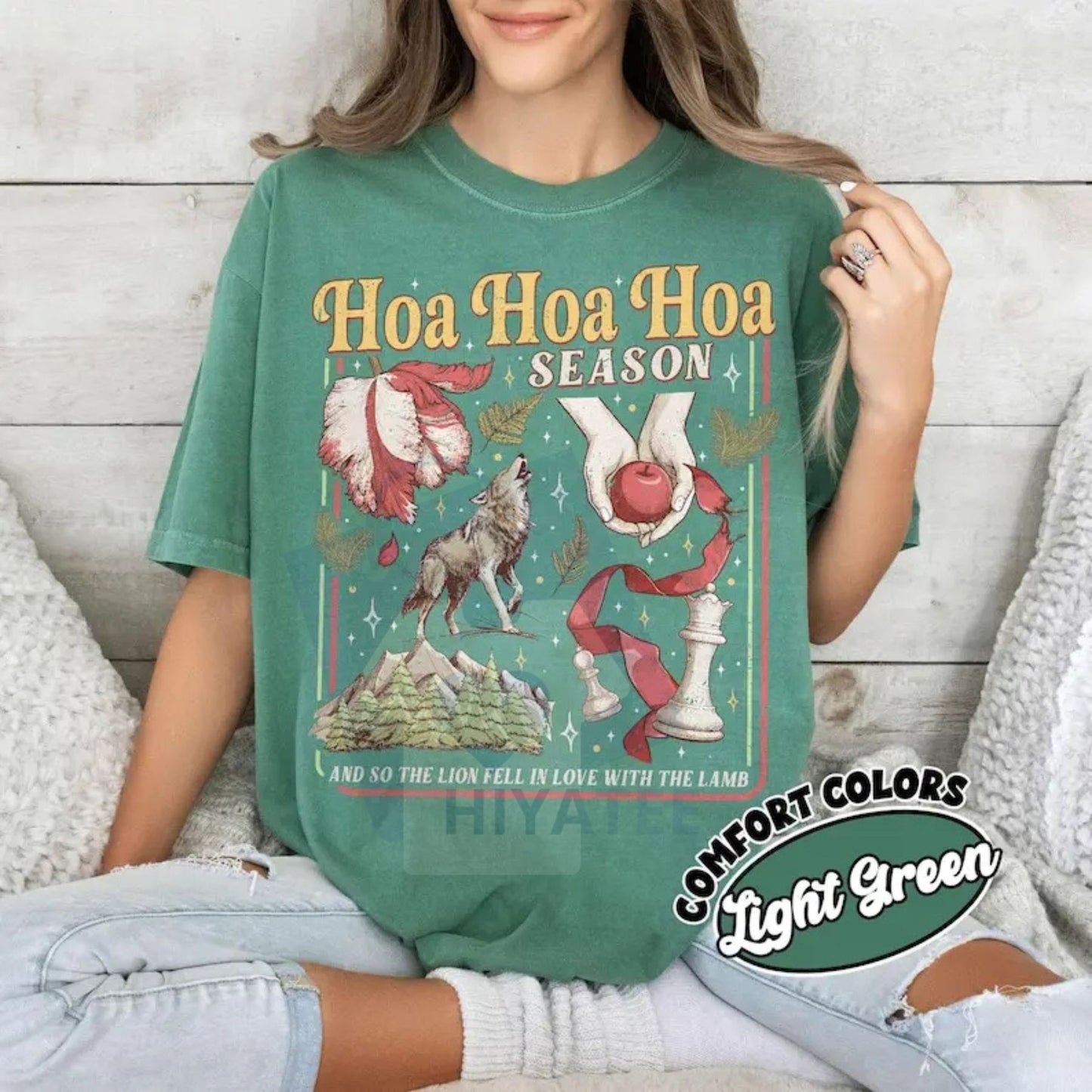 Comfort Colors Twilight Inspired Vintage T-shirt – "Hoa Hoa Hoa Season" Trendy Graphic Tee, Vampire Fan Gift