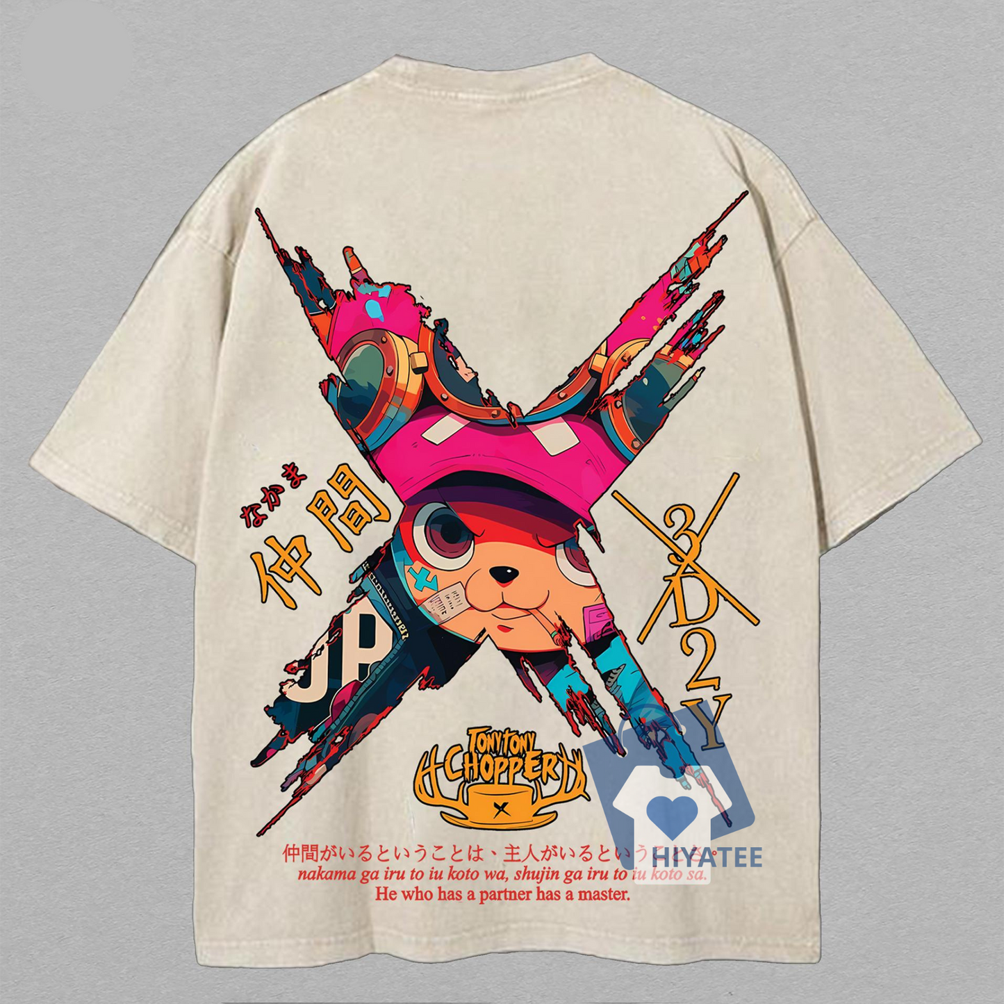Limited Tony Tony Vintage Washed Tee – 90s One Piece Oversized Unisex T-Shirt, Lightweight Cotton Anime Gift