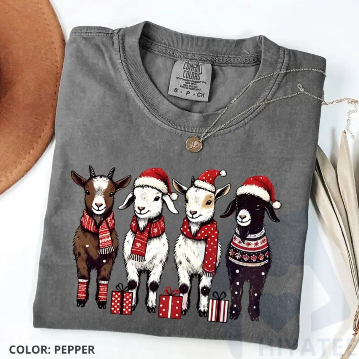 Comfort Colors Christmas Goat T-Shirt