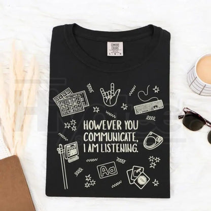 Comfort Colors® Everyone Deserves Communication T-Shirt – Speechie AAC & SPED Inclusion Tee
