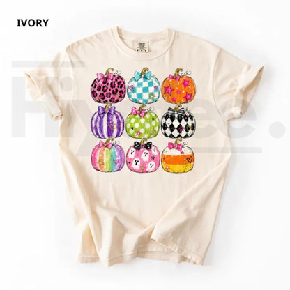 Comfort Colors Preppy Halloween Pumpkin Shirt Coquette Graphic Tee