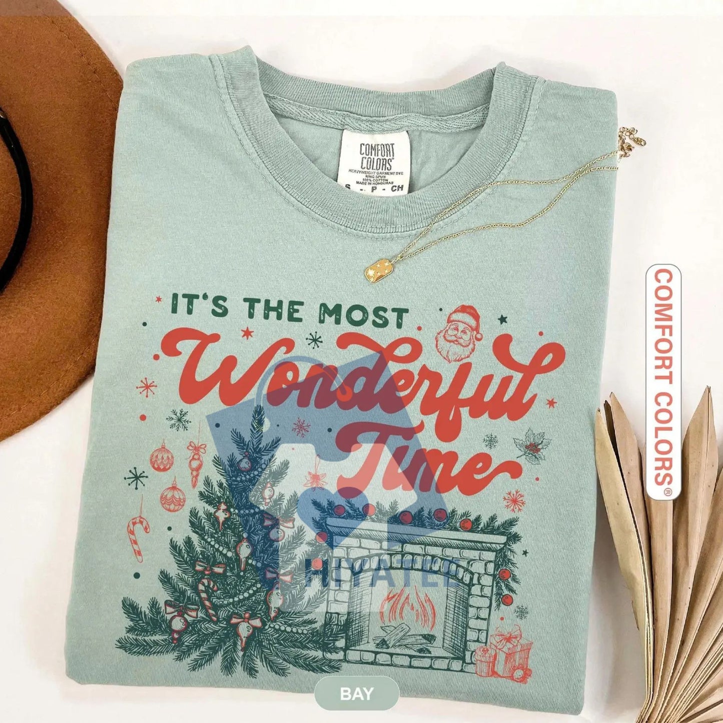 Comfort Colors Christmas Time Shirt – 'It's The Most Wonderful Time' Tee, Vintage Christmas Shirt, Retro Holiday T-shirt
