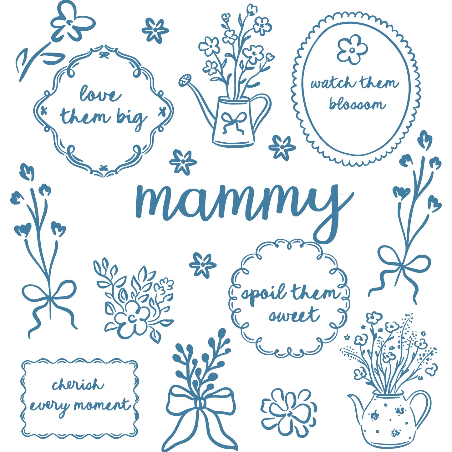 Comfort Colors® Custom Floral Grandma Shirt – Personalized Mama & Nana Flower Tee