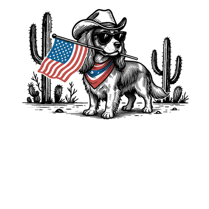 Comfort Colors® Patriotic Western Cowboy Dog Shirt – 4th of July USA Flag Dog Lover Tee