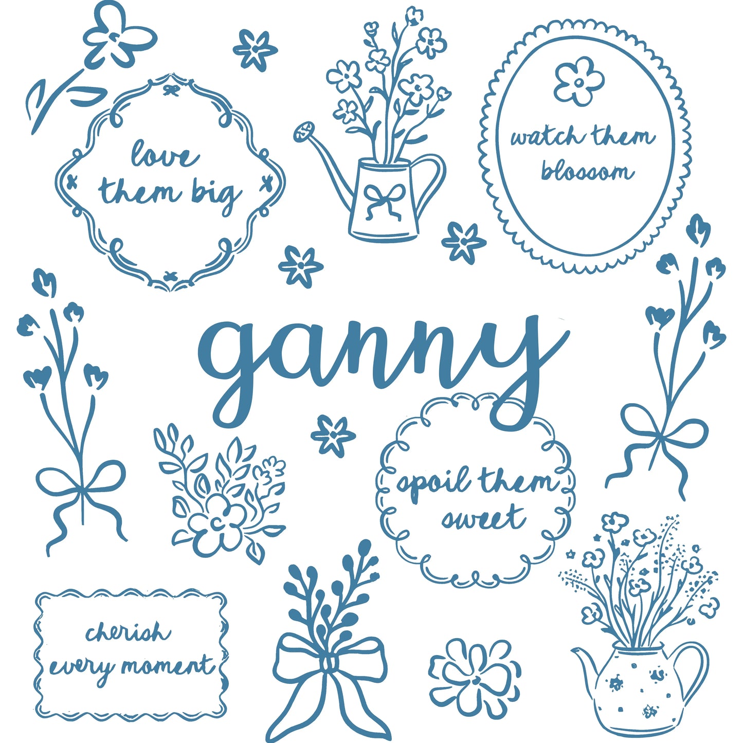 Comfort Colors® Custom Floral Grandma Shirt – Personalized Mama & Nana Flower Tee