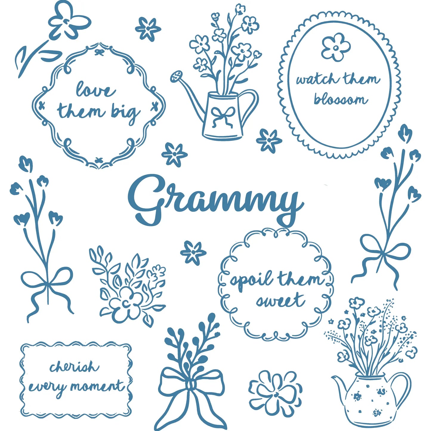 Comfort Colors® Custom Floral Grandma Shirt – Personalized Mama & Nana Flower Tee