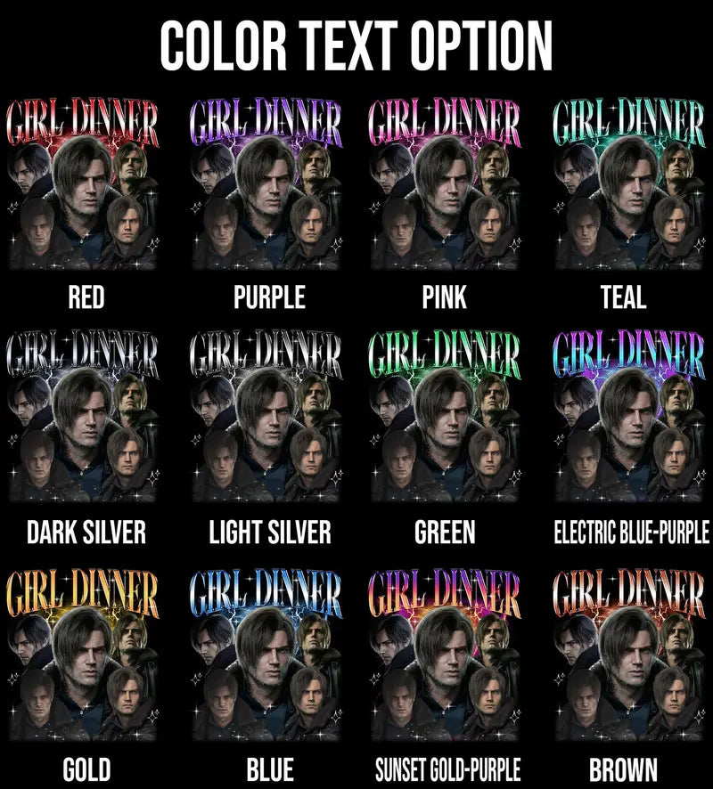 Leon S. Kennedy "Girl Dinner" T-Shirt – Resident Evil 9 Requiem Horror Graphic Tee