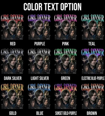 Leon S. Kennedy "Girl Dinner" T-Shirt – Resident Evil 9 Requiem Horror Graphic Tee