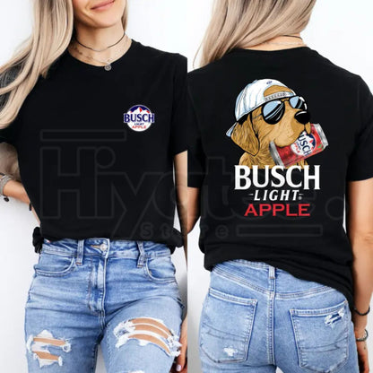 "The Golden Happy Hour" – Funny Retriever Beer Can Graphic Top