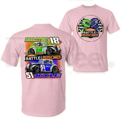 Battle Of The Busches Racing T-Shirt – Vintage Kyle & Brexton Busch NASCAR Style Tee