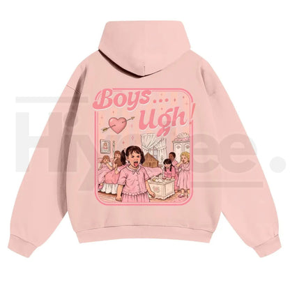 Unisex “Boys...Ugh!” 90s Movie Quote Hoodie – Funny Valentine's Streetwear Pullover, Retro Y2K Aesthetic Graphic Hoodie