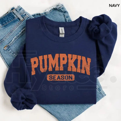 Retro Pumpkin Season Sweatshirt – Cute Fall Autumn Pullover, Vintage Thanksgiving & Halloween Outfit