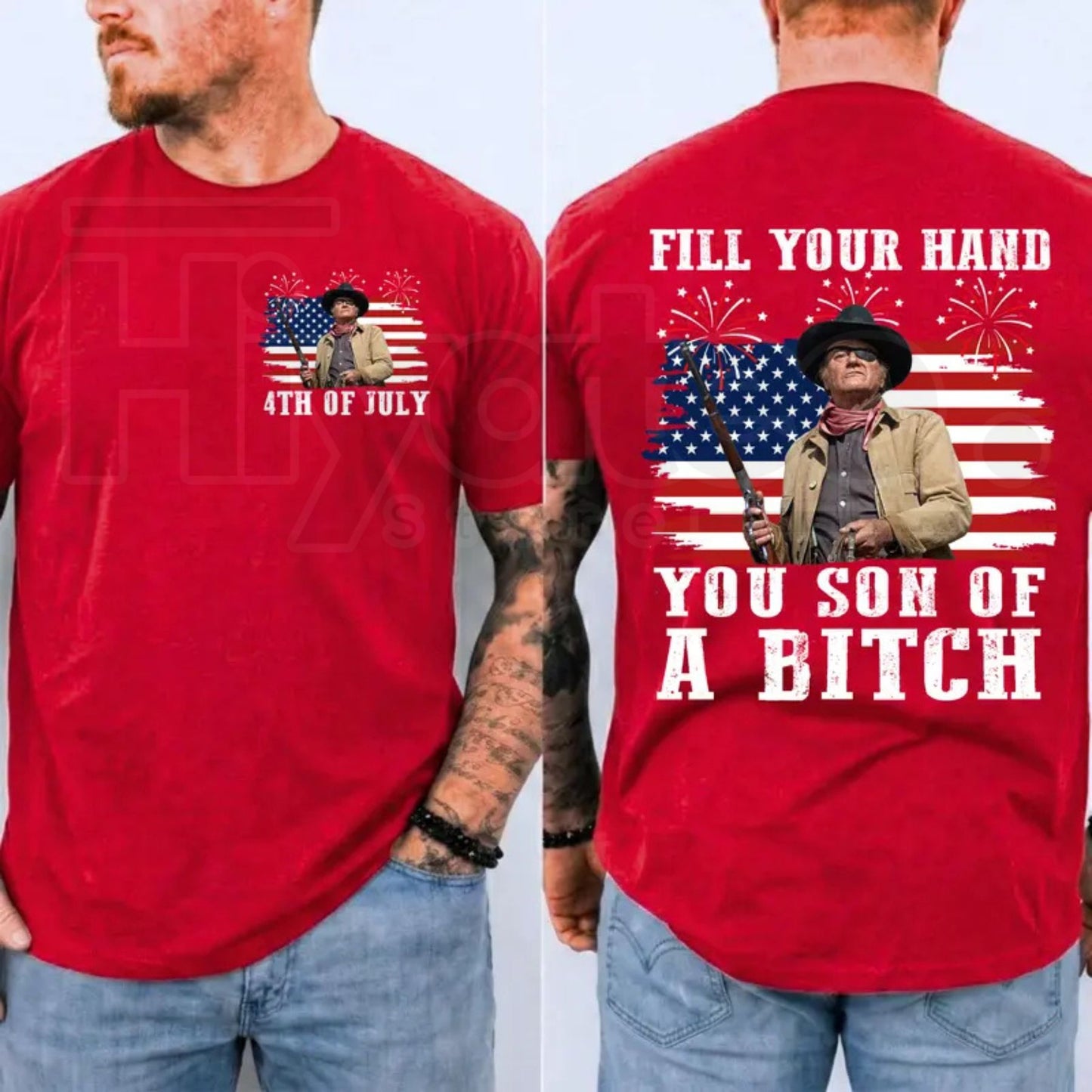 Fill Your Hand You Son Of A Bitch T-Shirt – John Wayne Rooster Cogburn Western Tee