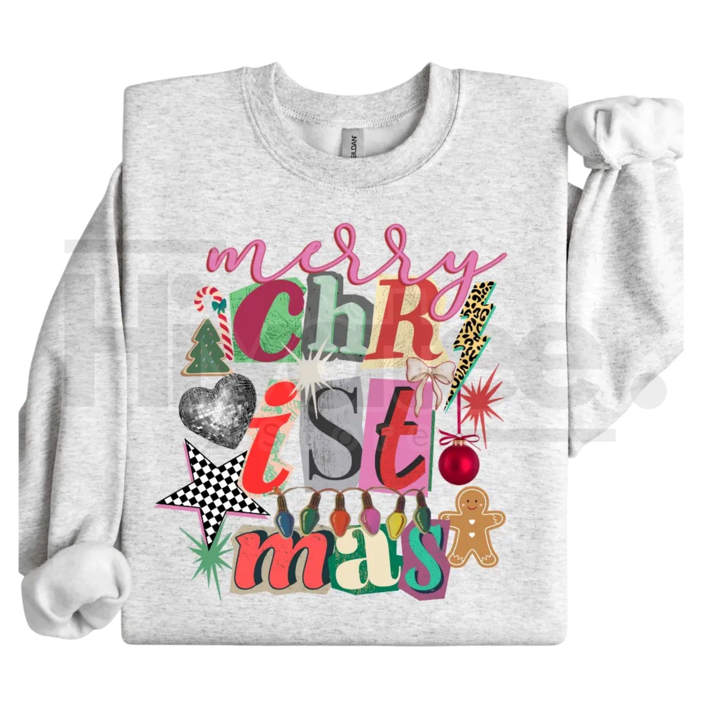 Preppy Girl Collage Y2K Retro Crewneck