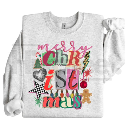 Preppy Girl Collage Y2K Retro Crewneck